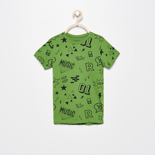 Reserved - Koszulka we wzory - Zielony zielony Reserved 146 