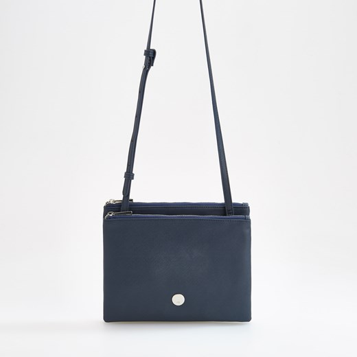 Reserved - Mała torebka na regulowanym pasku - Niebieski szary Reserved One Size 