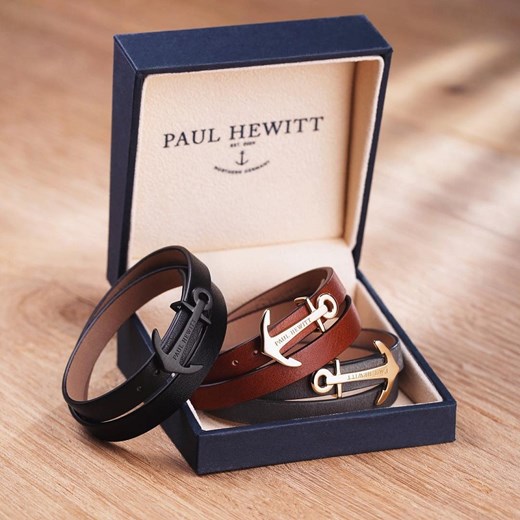 Bransoletka PAUL HEWITT NORTH BOUND Black/Gold PH-WB-G-2S bezowy Paul Hewitt Time&More