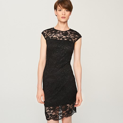 Reserved - Elegancka koronkowa sukienka - Czarny czarny Reserved  
