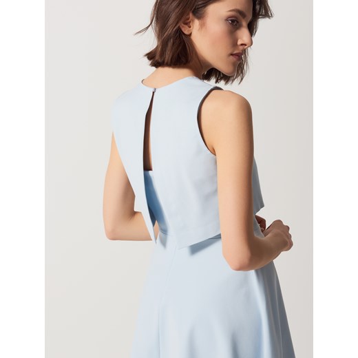 Mohito - Rozkloszowana sukienka ze stylowym żakietem - Niebieski