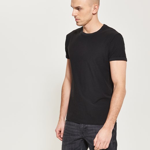 Reserved - Gładki t-shirt - Czarny