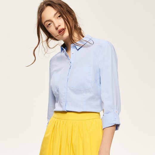 Reserved - Elegancka koszula - Niebieski
