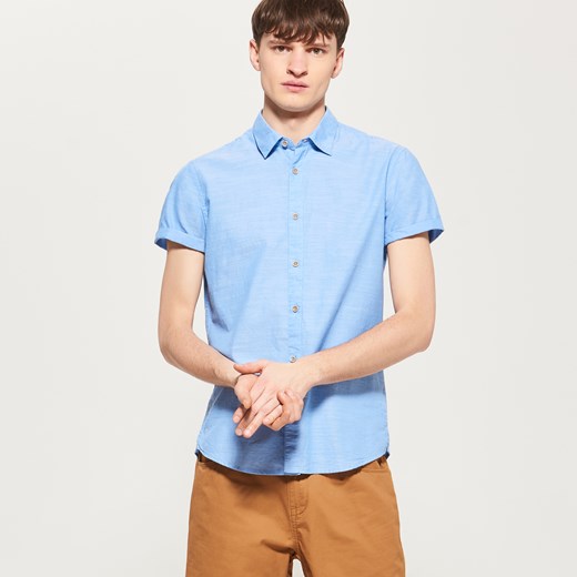 Reserved - Koszula z krótkim rękawem - Niebieski