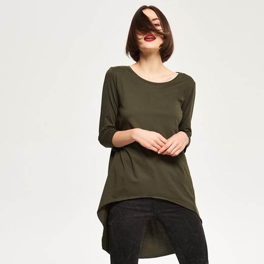 Reserved - Asymetryczna bluzka - Zielony