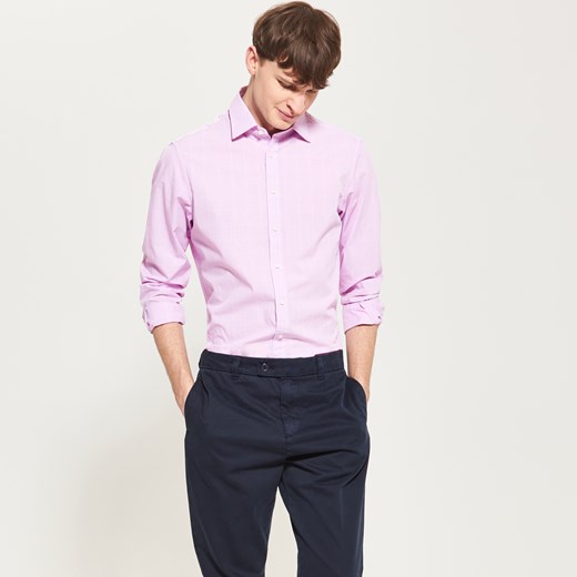 Reserved - Elegancka koszula w kratę - Różowy