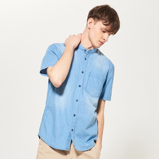 Reserved - Szara jeansowa koszula - Niebieski
