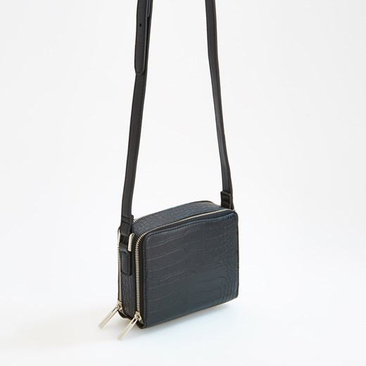 Reserved - Mała torebka z regulowanym paskiem - Czarny Reserved  One Size 