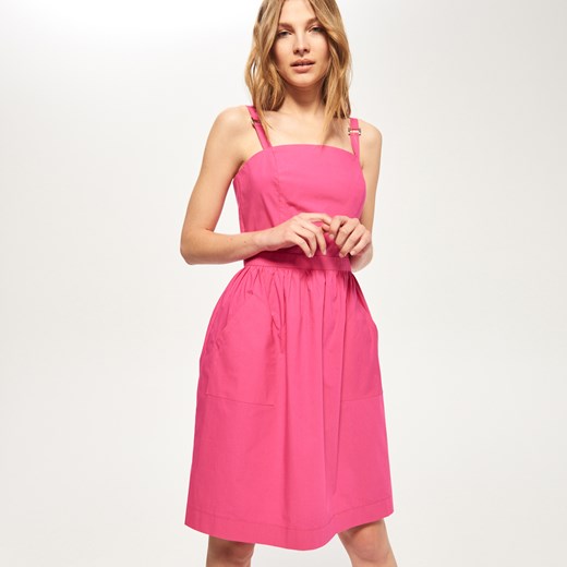 Reserved - Sukienka z kieszeniami - Różowy
