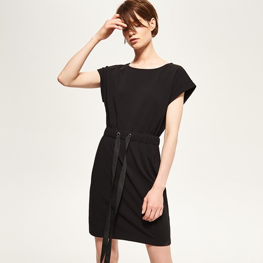 Reserved - Sukienka z wiązaniem w talii - Czarny Reserved  S 