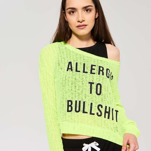 Sinsay - Krótki sweter dla odważnej dziewczyny - Zielony