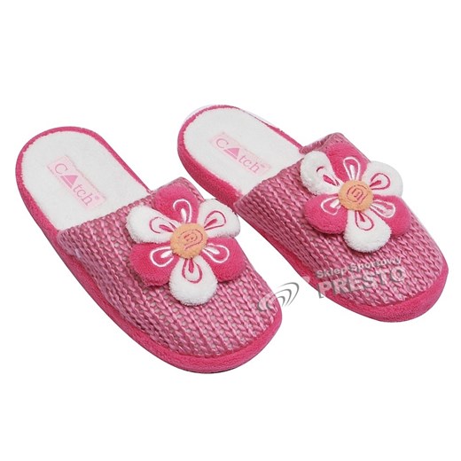 Pantofle damskie Catch SLKH028 - różowo-biały