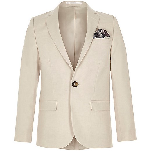 Boys cream suit waistcoat with linen 