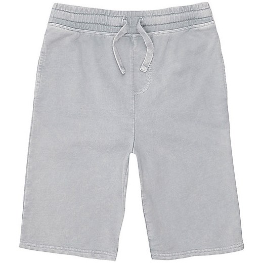 Boys grey washed jersey shorts 