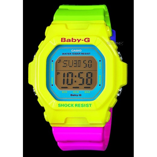 Zegarek damski Casio BABY G BG 5607 9ER + PUDEŁKO zolty HIT! KOLOROWY ZEGAREK CASIO BABY G BG 5607 9ER