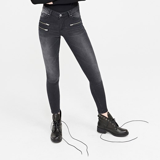 Cropp - Ladies` jeans trousers - Czarny Cropp bialy 32 