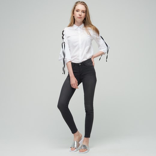 Cropp - Ladies` jeans trousers - Szary Cropp bialy 38 