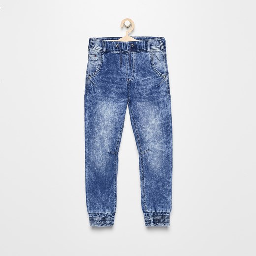 Reserved - Marmurkowe jeansy - Granatowy niebieski Reserved  