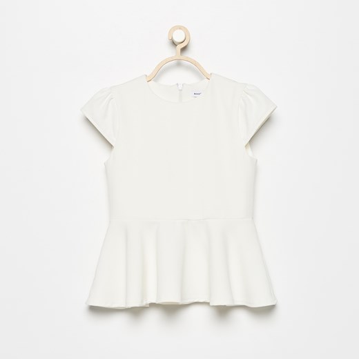 Reserved - Biała bluzka z baskinką - Kremowy Reserved bialy  