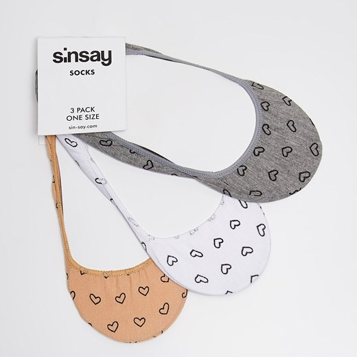 Sinsay - 3 pack balerinek - Szary Sinsay szary  