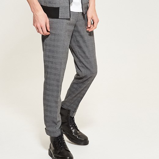 Reserved - Eleganckie spodnie w kratę - Szary  Reserved 52 
