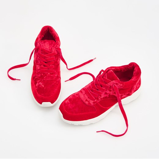 Reserved - Czerwone buty z weluru - Czerwony Reserved  40 