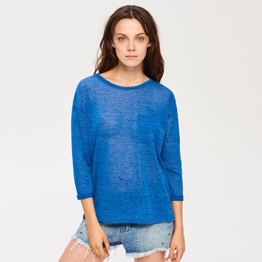 Sinsay - Lekki sweter - Niebieski Sinsay niebieski S 