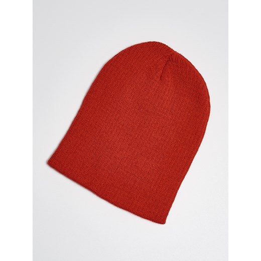 Sinsay - Klasyczna czapka beanie - Czerwony czerwony Sinsay One Size 