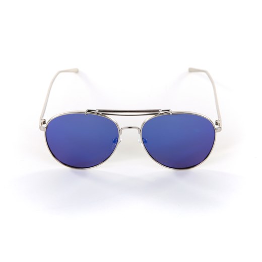 Okulary przeciwsłoneczne lustrzane niebieskie ROBIN srebrne