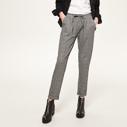 Reserved - Eleganckie spodnie w prążki - Szary Reserved  L 