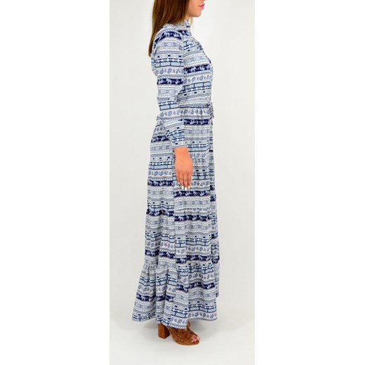 SUKIENKA MAXI BOHO NIEBIESKA Lola Fashion 36 (S) wyprzedaż Lalapik