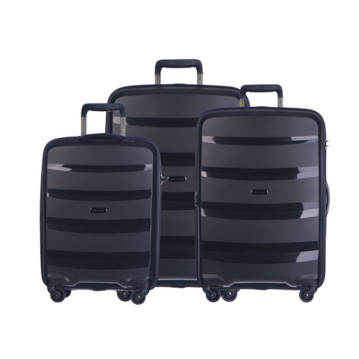 Zestaw walizek na kółkach PUCCINI polipropylen PP012 ABC czarny 35 l, 65 l, 100 l