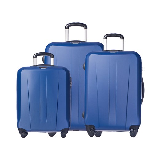 Zestaw walizek na kółkach PUCCINI ABS ABS03 ABC niebieski 38 l, 68 l, 102 l