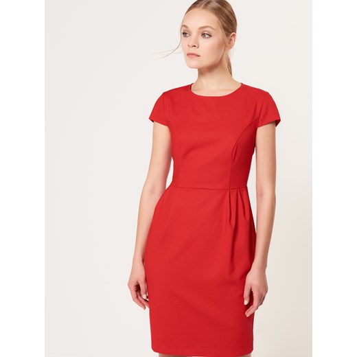 Mohito - Czerwona ołówkowa sukienka - Czerwony Mohito  38 
