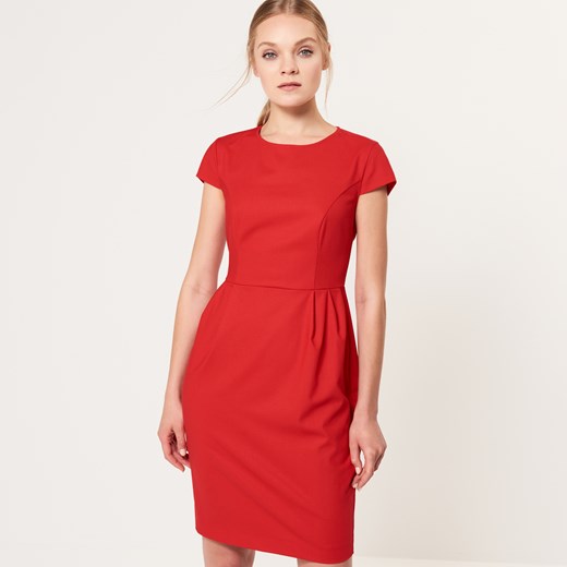 Mohito - Czerwona ołówkowa sukienka - Czerwony  Mohito 38 