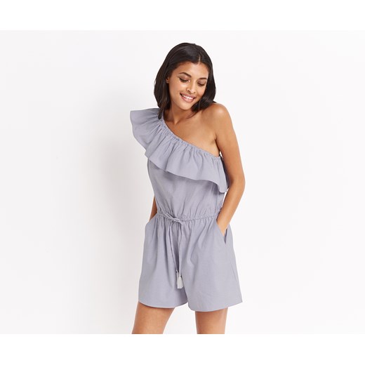 ONE SHOULDER RUFFLE PLAYSUIT  Oasis   