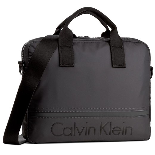 Torba na laptopa CALVIN KLEIN BLACK LABEL - Matthew Laptop Bag K50K502852  009 Calvin Klein Black Label szary  eobuwie.pl