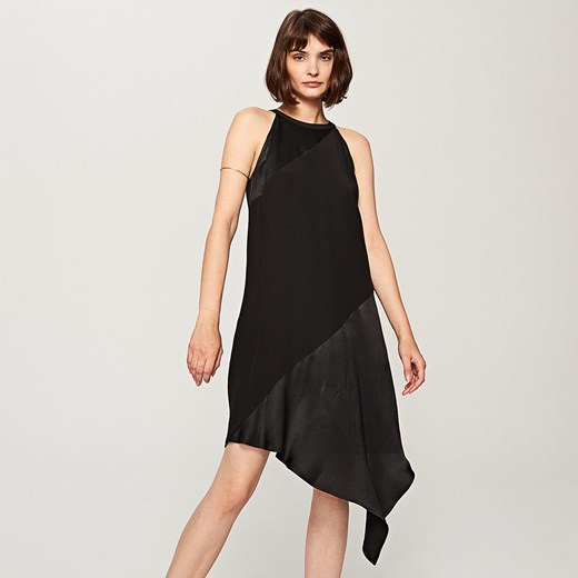 Reserved - Asymetryczna sukienka - Czarny