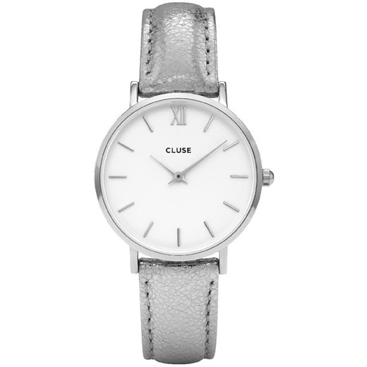 CLUSE MINUIT SILVER WHITE SILVER METALLIC CL30039 bialy Cluse Cluse Watch2Love