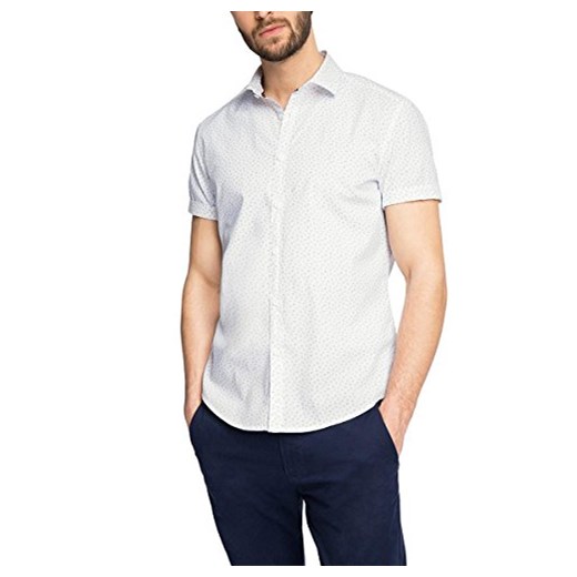 Koszula ESPRIT 046EE2F006 - mit Print dla mężczyzn, kolor: biały Esprit  sprawdź dostępne rozmiary Amazon