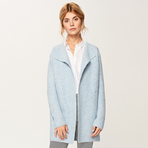 Reserved - Sweter z dzianiny bukle - Niebieski  Reserved M 