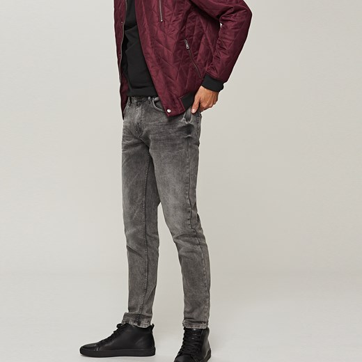 Reserved - Jeansy slim fit - Szary Reserved bialy 312 