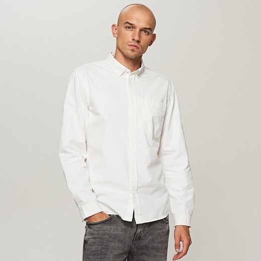 Reserved - Koszula z kieszonką - Biały Reserved szary XL 