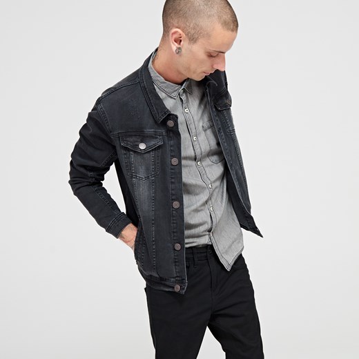 Cropp - Men`s jacket - Szary Cropp czarny S 