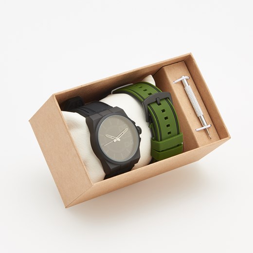 Reserved - Zegarek z wymiennymi paskami - Zielony