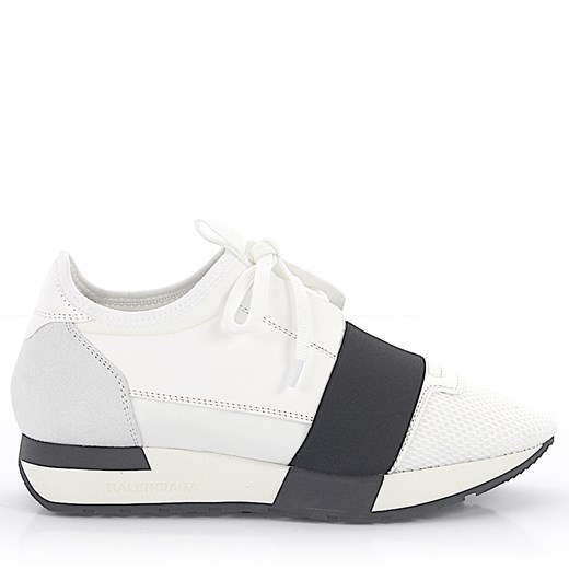 Balenciaga Sneakersy RACE RUNNER ze skóry zamsz białe materiał czarne bialy Balenciaga 40 Budapester.com