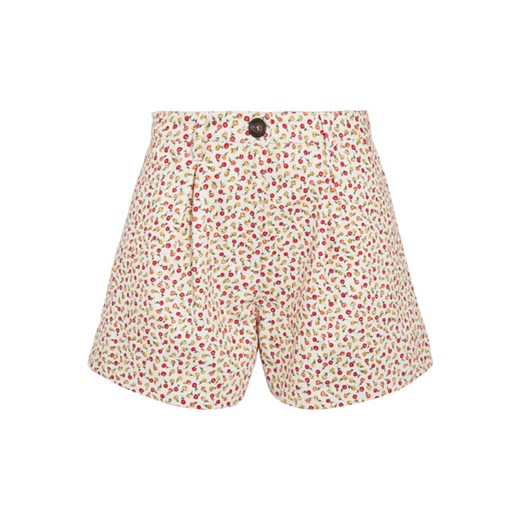 Pleated floral-print denim shorts    NET-A-PORTER