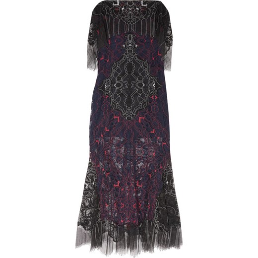Embroidered lace midi dress    NET-A-PORTER