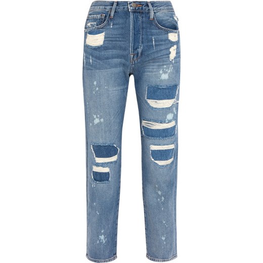 Le Original distressed high-rise straight-leg jeans  niebieski   NET-A-PORTER