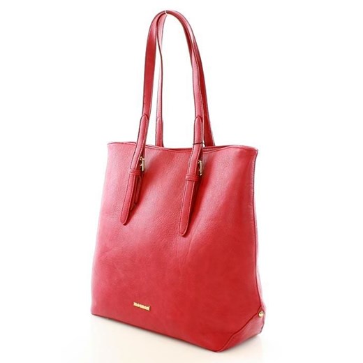 MONNARI Funkcjonalna torebka na ramię shopper bag  czerwony  Monnari One Size okazyjna cena merg.pl 